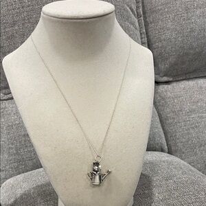 925 Silver Watering Can Pendant Necklace